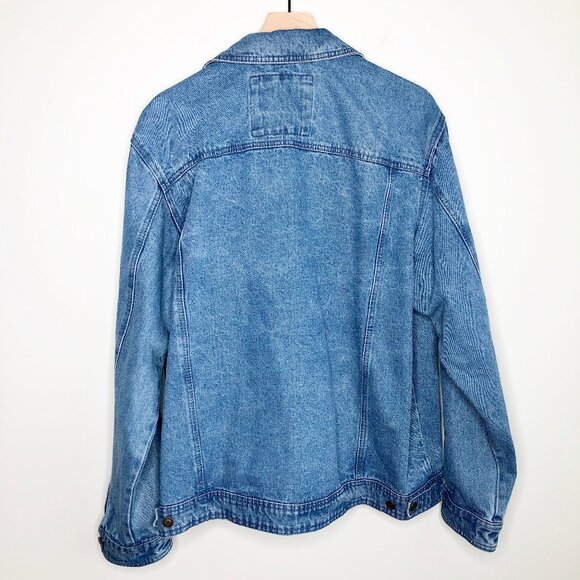 Vintage Wrangler Oversized Denim Jean Jacket Coat Relaxed Fit Lightweight Casual - Picture 8 of 9